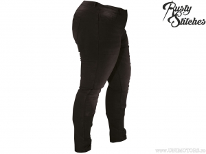 Pantaloni femei moto Rusty Stitches Super Ella Black (negru) - Rusty Stitches