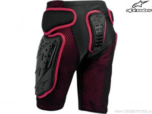 Pantaloni protectie scurti enduro / cross Bionic Freeride (negru/rosu) - Alpinestars