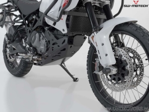 Paracoppa motore - materiale: alluminio - colore: nero - Ducati DesertX ('22-) - SW-Motech