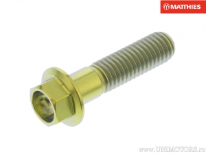 Parafuso com cabeça hexagonal Pro Bolt M8 x 1.25 x 32 mm titânio dourado - JM