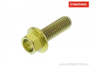 Parafuso com tampa hexagonal Pro Bolt M6 x 1.00 x 18 mm titânio dourado - JM
