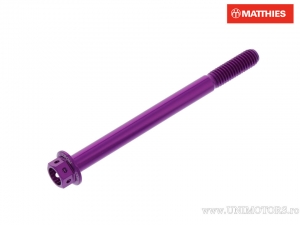 Parafuso com tampa hexagonal Pro Bolt M6 x 1.00 x 75 mm alumínio violeta de corrida - JM