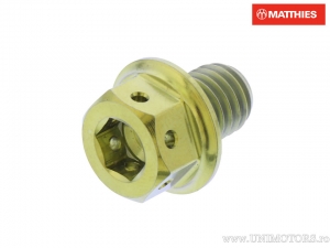 Parafuso de cabeça hexagonal Pro Bolt M8 x 1.25 x 10 mm titânio Racing dourado - JM