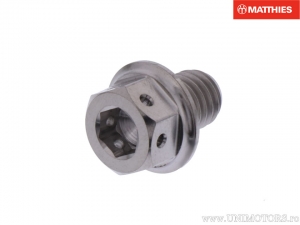 Parafuso de cabeça hexagonal Pro Bolt M8 x 1.25 x 10 mm titânio Racing prateado - JM