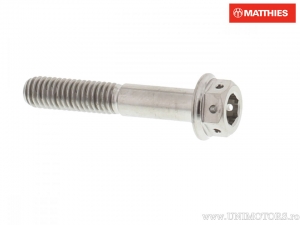 Parafuso hexagonal com duas cabeças Pro Bolt M6 x 1.00 x 35 mm titânio prateado de corrida - JM