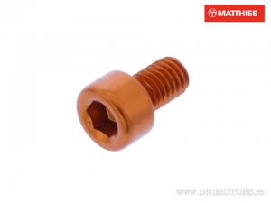 Parafuso redondo Pro Bolt M5 x 0.80 x 8 mm alumínio laranja - JM