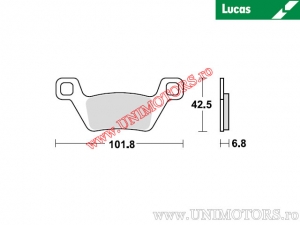 Pastiglie freno posteriori - MCB891SI sinterizzate SI - Lucas TRW