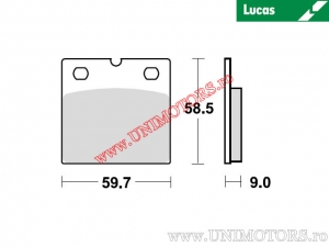 Pastilhas de freio dianteiras - MCB533 orgânicas - Lucas TRW