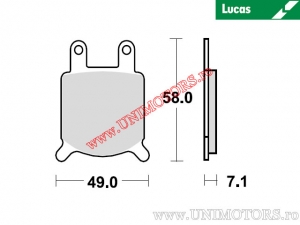 Pastilhas de freio dianteiras - MCB536 orgânicas - Lucas TRW