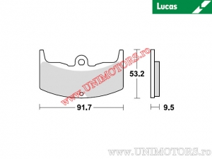 Pastilhas de freio dianteiras - MCB543 orgânicas - Lucas TRW