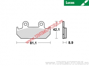 Pastilhas de freio dianteiras - MCB562SRQ sinterizadas SRQ - Lucas TRW