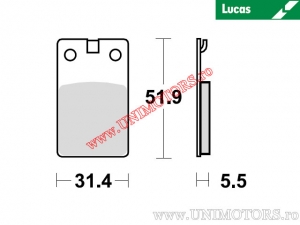 Pastilhas de freio dianteiras - MCB564SR sinterizadas SR - Lucas TRW
