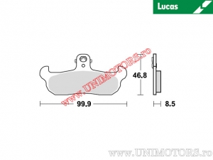 Pastilhas de freio dianteiras - MCB579SI sinterizadas SI - Lucas TRW