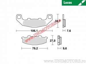 Pastilhas de freio dianteiras - MCB586SV sinterizadas SV - Lucas TRW