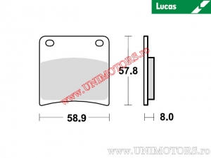 Pastilhas de freio dianteiras - MCB591 orgânicas - Lucas TRW