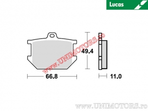 Pastilhas de freio dianteiras - MCB68 orgânicas - Lucas TRW