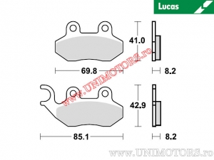 Pastilhas de freio dianteiras - MCB684 orgânicas - Lucas TRW