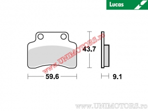 Pastilhas de freio dianteiras - MCB694 orgânicas - Lucas TRW