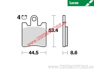 Pastilhas de freio dianteiras - MCB706SV sinterizadas SV - Lucas TRW