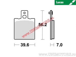 Pastilhas de freio dianteiras - MCB75 orgânicas - Lucas TRW