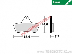 Pastilhas de freio dianteiras - MCB763SI sinterizadas SI - Lucas TRW