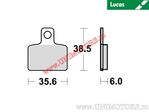 Pastilhas de freio dianteiras - MCB767 orgânicas - Lucas TRW