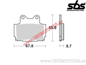 Pastilhas de freio dianteiras - SBS 570HS (metálicas / sinterizadas) - (SBS)