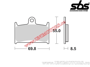 Pastilhas de freio dianteiras - SBS 624DC (carbono duplo) - (SBS)
