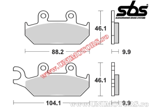 Pastilhas de freio dianteiras - SBS 650HS (metálicas / sinterizadas) - (SBS)