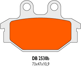 Pastilhas de freio (sinterizadas) DB2530QDN - Kymco KXR 250 Sport (Mongoose) LA50AE / SYM (Sanyang) Track Runner 200 - Delta
