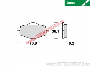 Pastilhas de freio traseiras - MCB539SI sinterizadas SI - Lucas TRW