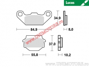Pastilhas de freio traseiras - MCB560SI sinterizadas SI - Lucas TRW