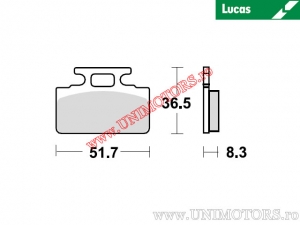 Pastilhas de freio traseiras - MCB589 orgânicas - Lucas TRW