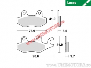 Pastilhas de freio traseiras - MCB604SH sinterizadas SH - Lucas TRW