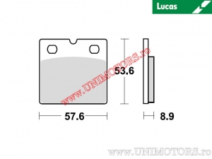 Pastilhas de freio traseiras - MCB617 orgânicas - Lucas TRW