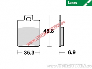 Pastilhas de freio traseiras - MCB695SR sinterizadas SR - Lucas TRW