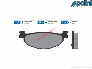 Pastilhas de freio traseiras originais (99,8x37,3x12mm) - Polini