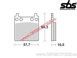 Pastilhas de freio traseiras - SBS 509HF (cerâmica) - (SBS)