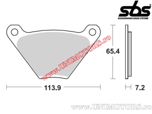 Pastilhas de freio traseiras - SBS 513HF (cerâmica) - (SBS)