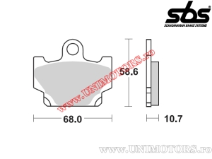 Pastilhas de freio traseiras - SBS 550HF (cerâmica) - (SBS)
