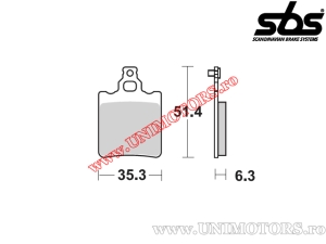 Pastilhas de freio traseiras - SBS 574SI (metálicas / sinterizadas) - (SBS)
