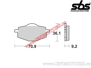 Pastilhas de freio traseiras - SBS 575LS (metálicas / sinterizadas) - (SBS)