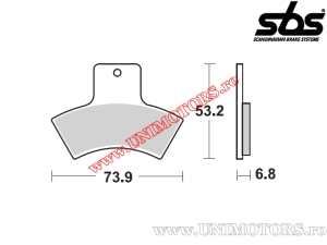Pastilhas de freio traseiras - SBS 755SI (metálicas / sinterizadas) - (SBS)