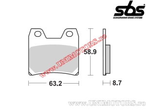 Pastilhas de freio traseiras - SBS 770LS (metálicas / sinterizadas) - (SBS)