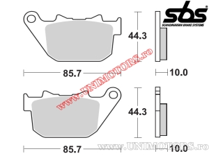 Pastilhas de freio traseiras - SBS 808LS (metálicas / sinterizadas) - (SBS)