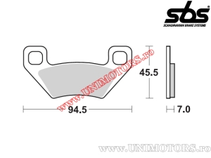 Pastilhas de freio traseiras - SBS 822SI (metálicas / sinterizadas) - (SBS)