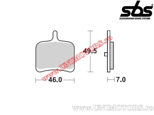Pastilhas de freio traseiras - SBS 857LS (metálicas / sinterizadas) - (SBS)
