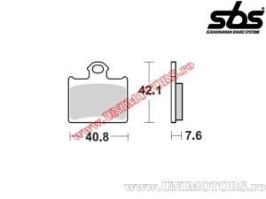Pastilhas de freio traseiras - SBS 872RSI (metálicas / sinterizadas) - (SBS)