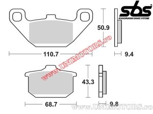 Pastillas de freno traseras - SBS 557LS (metálicas / sinterizadas) - (SBS)
