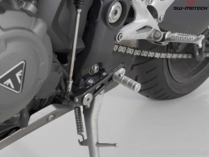 Pedale cambio in alluminio colore nero-argento - Triumph Speed Triple 1200 RS ('21-) - SW-Motech
